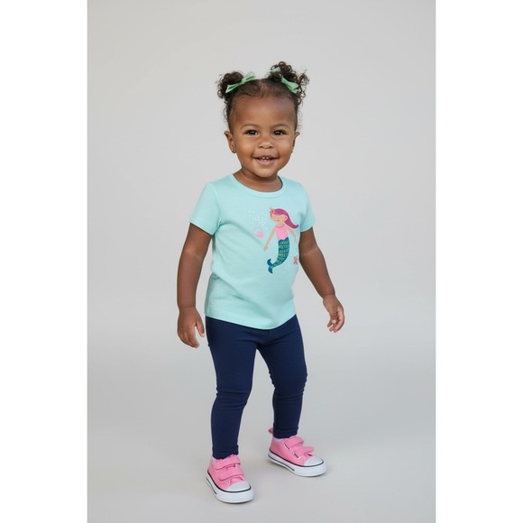 Moon and Back by Hanna Andersson Other - Moon and Back by Hanna Andersson Mermaid T Shirt Kids Size 4 Aqua Blue, NWOT